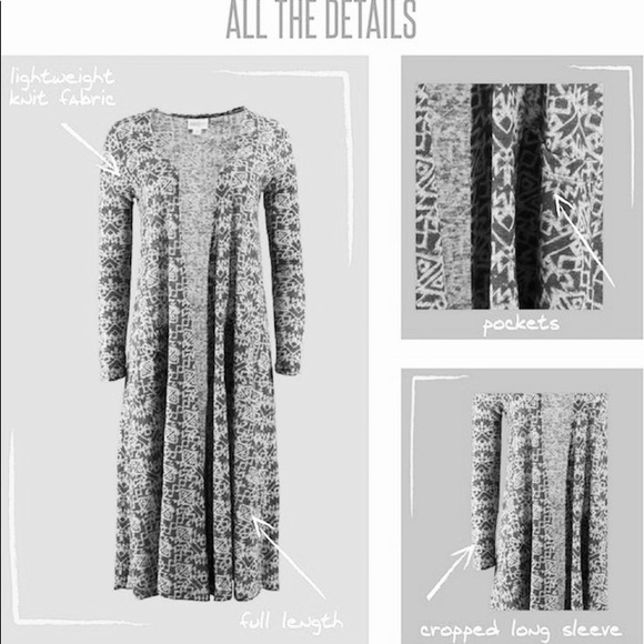 LuLaRoe Sarah duster XS - Picture 5 of 6